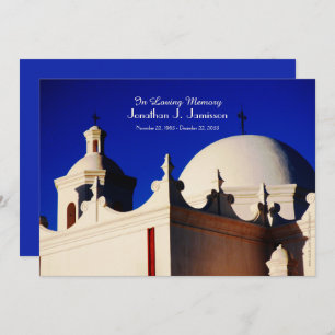In Loving Memory Service Invitation Church Sunrise Kaart