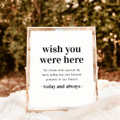 In Loving Memory Sign | Wou dat je hier was bruilo Poster