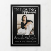 In Loving Memory Silver Lijst Zwart Drieluik Programma (Cover)