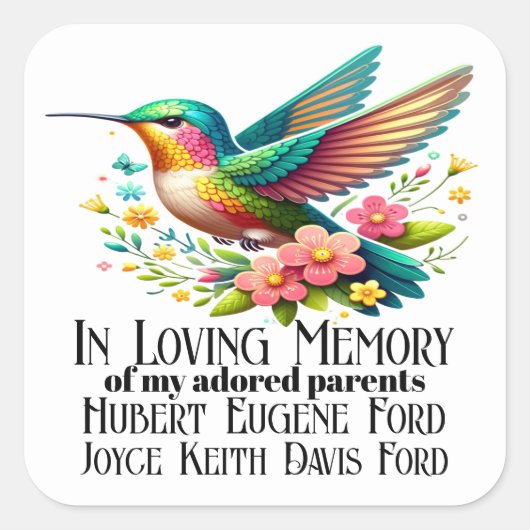 In Loving Memory Sticker (Voorkant)