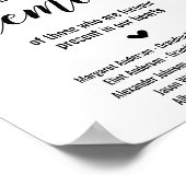 In Loving Memory Sunflower Weddenschap Poster (Hoek)