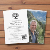 In Loving Memory Tree Pod Funeral Kaart