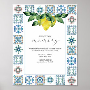 In Loving Memory Trouwbord Citroenen Poster