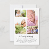 In Loving Memory Vier foto collage begrafenis Bedankkaart (Voorkant)
