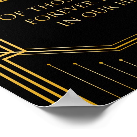 In Loving Memory Wedding Sign | Gatsby Art Deco Poster (Hoek)