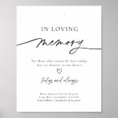 In Loving Memory Wedding Sign Poster (Voorkant)