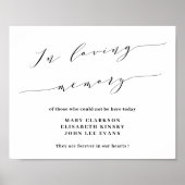 In loving memory wedding sign poster (Devant)