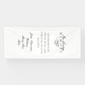 In Loving Memory! White Wedding Memorial Spandoek (Horizontaal)