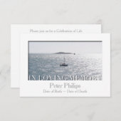 In Loving Memory Wit Lijst Custom Celebration Kaart (Voorkant / Achterkant)