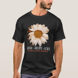 In maart Draag we Oranje MS Flower Multiple Sclero T-shirt
