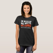 In maart Draag we Oranje MS Warrior Retro Multiple T-shirt (Voorkant volledig)