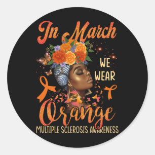 In maart Draag we Oranje multiple sclerose na Bl. Ronde Sticker