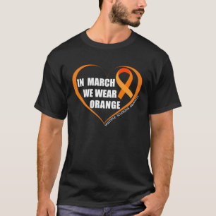 In maart Draag we Oranje multiple sclerose waren T-shirt