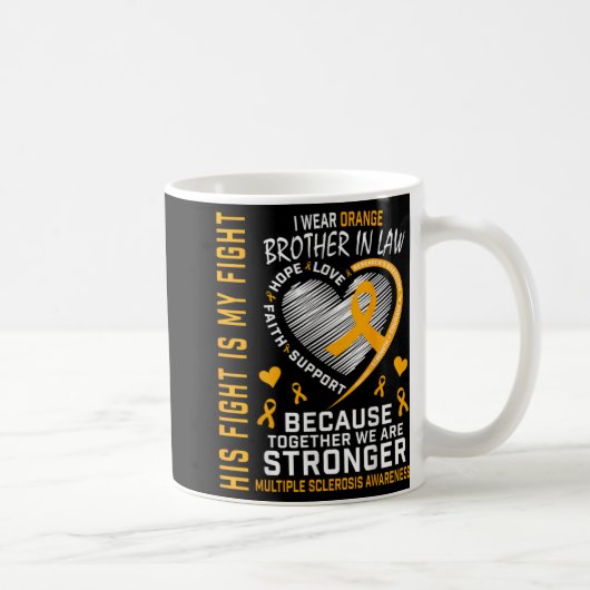 In March We Wear Orange Brother In Law Multiple Sc Koffiemok (Rechts)