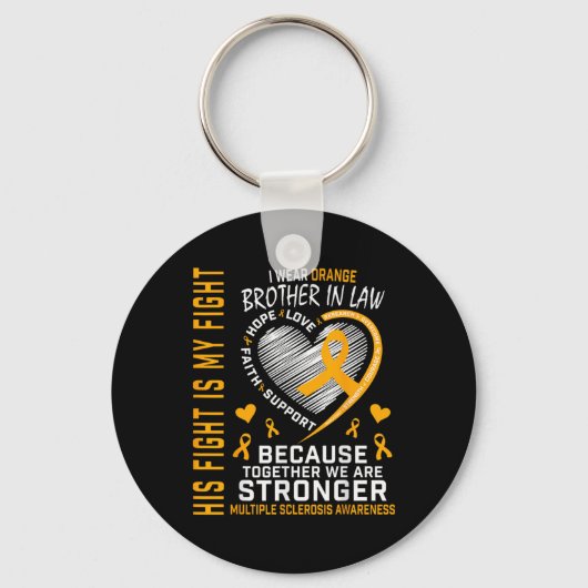 In March We Wear Orange Brother In Law Multiple Sc Sleutelhanger (Voorkant)