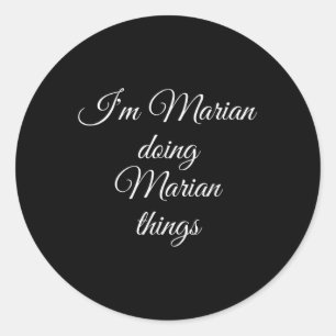 In Marian Doen Mariale Dingen Grappige Verjaardag Ronde Sticker
