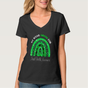 In May We Wear Green For Mental Health Awareness T-shirt