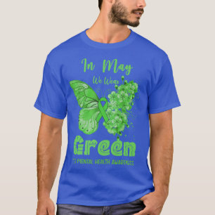 In mei Draag we de groene bewustmaking van de gees T-shirt