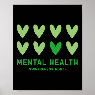 In mei Draag we de maand 'Green Mental Health Awar Poster