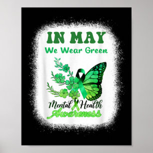 In mei Draag we de maand 'Green Mental Health Awar Poster
