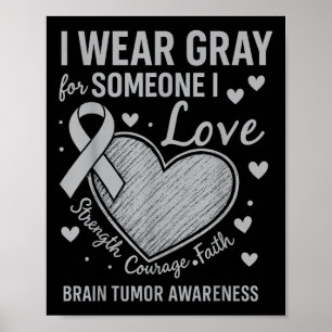 In mei Draag we Gray Brain Tumor Awareness Month _ Poster