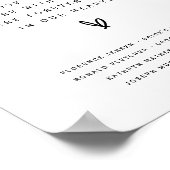 In Memorial Sign E100 van de Loving Memory Wedding Poster (Hoek)