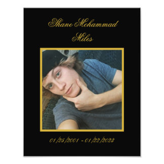 In Memoriam Aangepast aan overlijden Foto Afdruk