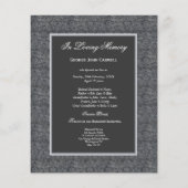 In Memoriam Herdenking Death Notice Foto Flyer (Achterkant)