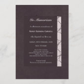 In Memoriam Herdenking Death Notice Foto Programma (Achterkant)