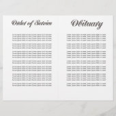 In Memoriam Loving Memory Funeral Booklet Sjabloon Flyer (Achterkant)