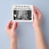 In Memoriam Loving Memory Funeral Photo Hand Out Flyer (Hand)