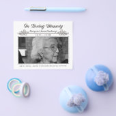 In Memoriam Loving Memory Funeral Photo Hand Out Flyer (Enkel)