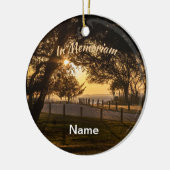 In Memoriam Sunset Keramisch Ornament (Links)