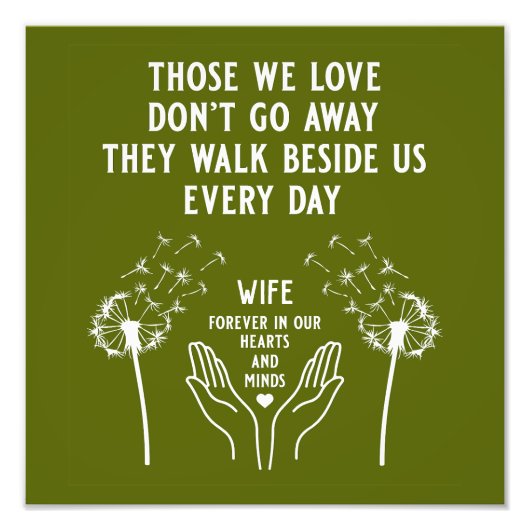 In Memory Begrafenisreceptie Foto Afdruk (Voorkant)