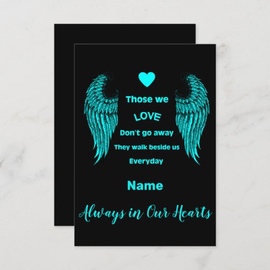 In Memory Bereavement and Loss Photo Print (Voorkant / Achterkant)