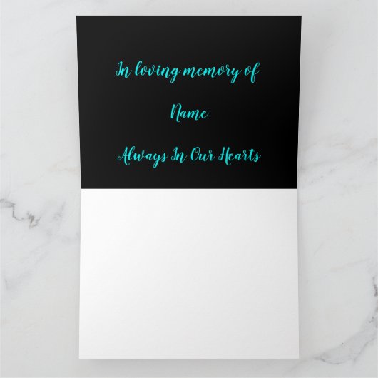 In Memory Bereavement and Loss Photo Print Kaart (Binnen)