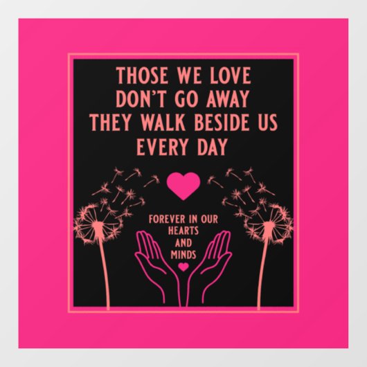 In Memory Bereavement and Loss Photo Print Raamsticker (Vel)