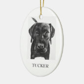 In Memory Black Lab Custom Ornament // Memorial (Links)
