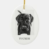 In Memory Black Lab Custom Ornament // Memorial (Voorkant)