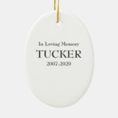 In Memory Black Lab Custom Ornament // Memorial (Achterkant)