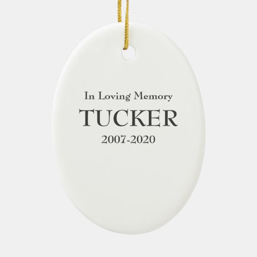 In Memory Black Lab Custom Ornament // Memorial (Achterkant)