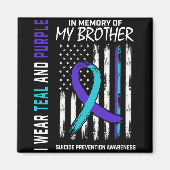 In Memory Brother Suicide Awareness Prevention Ame Magneet (Voorkant)