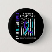 In Memory Brother Zelfmoord Bewustzijnspreventie A Ronde Button 5,7 Cm (Voorkant)