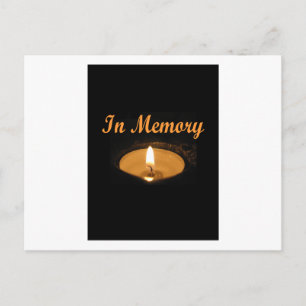 In Memory Candle Glow Briefkaart