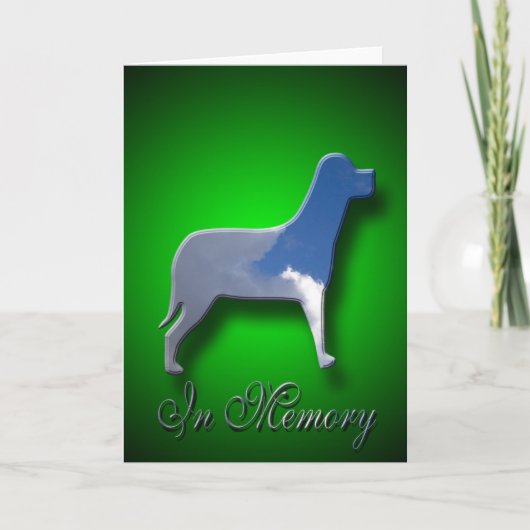 In Memory Dog Sympathicard Kaart (Voorkant)