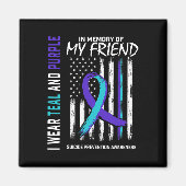 In Memory Friend Suicide Awareness Prevention Amer Magneet (Voorkant)