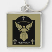 In Memory Motorbike Rider Biker Funeral Sleutelhanger (Voorkant)
