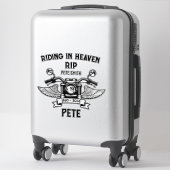 In Memory Motorbike Rider Biker Funeral Sticker (Koffer)