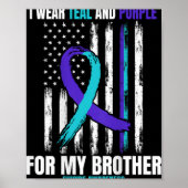 In Memory Of Brother Suicide Awareness Flag Graphi Poster (Voorkant)