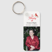 In Memory of | Cardinal Memorial Keepsake Sleutelhanger (Voorkant)